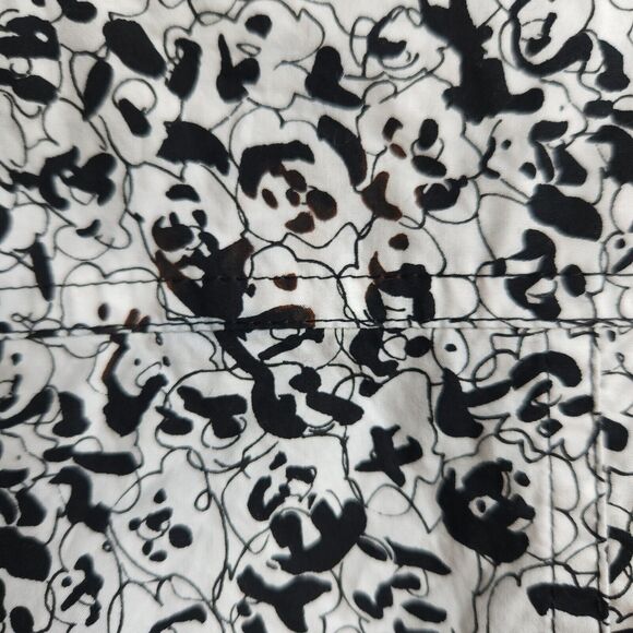 Proenza Schouler Graphic Scribble Print Cotton Shift Dress Button Cuffs Size 6 - Picture 11 of 11